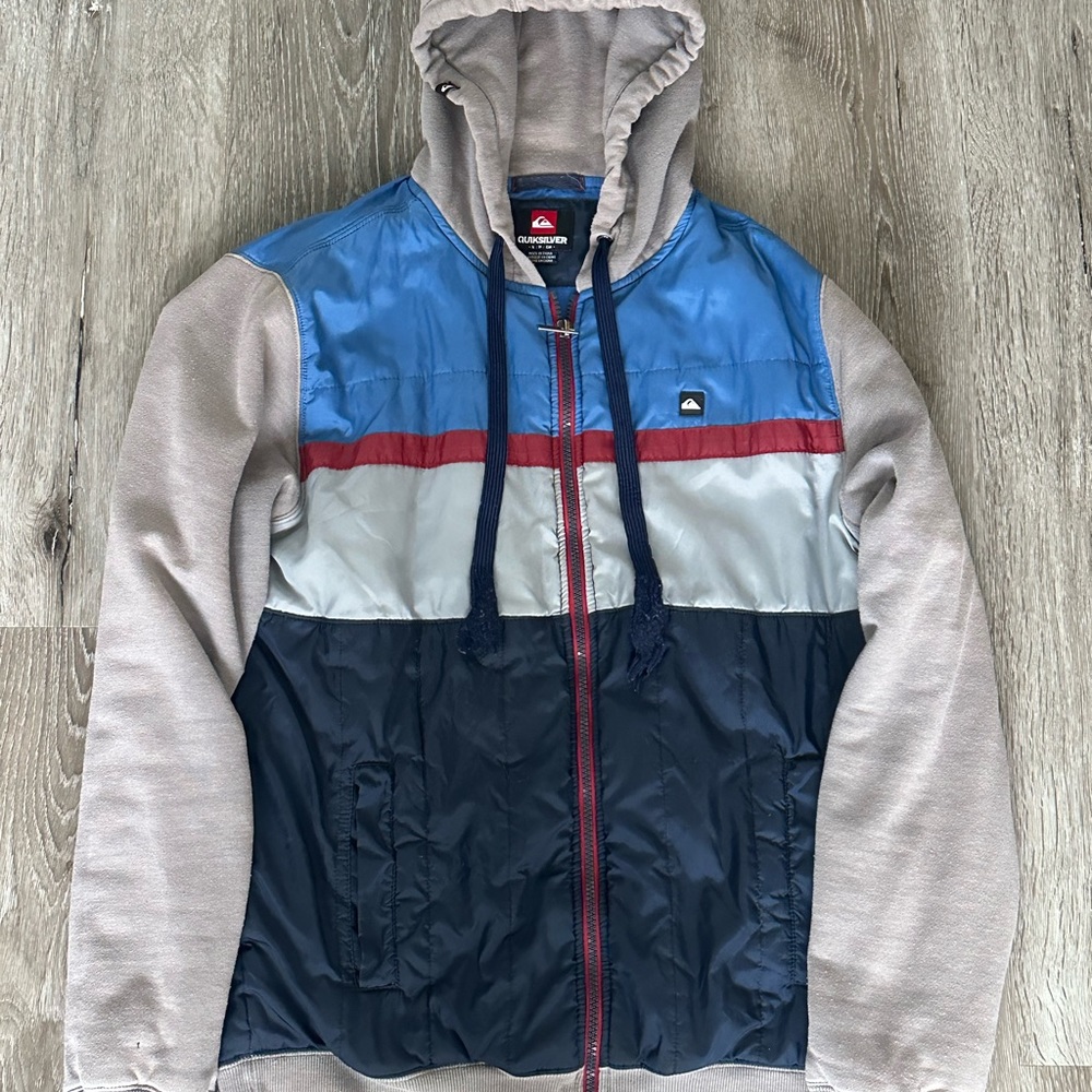 Quiksilver Small Grey and Blue Jacket